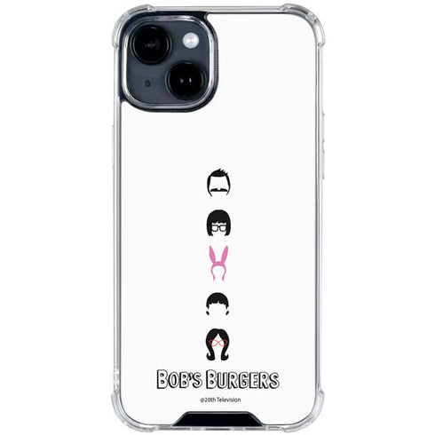 Bobs Burgers Silhouette iPhone 15 Clear Case